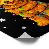 Goldendoodle Christmas Tee Reindeer Christmas Ligh Poster (Hoek)