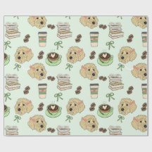 Goldendoodle Coffee & Books Inpakpapier 