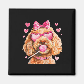 Goldendoodle Coquette Bow Valentijnsdag Raglan Bys Magneet