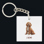 Goldendoodle Custom Pet Sleutelhanger<br><div class="desc">Aangepaste Sleutelhanger voor huisdieren. Dit is een Goldendoodle. Stuur me de kleur van je goldendoodle en ik zal een specifiek bord voor die kleur maken. Ik stuur je een link voor die kleur of stuur me het ras van de hond. De wijzigingen moeten worden aangebracht voordat de sleutelhanger wordt besteld....</div>