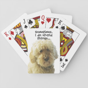 GoldenDoodle, Cute Moppy Schattig Doodle Pokerkaarten