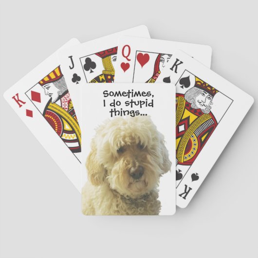 GoldenDoodle, Cute Moppy Schattig Doodle Pokerkaarten (Achterkant)