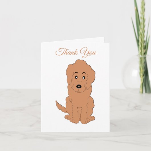 Goldendoodle Design Dank je kaart (Voorkant)