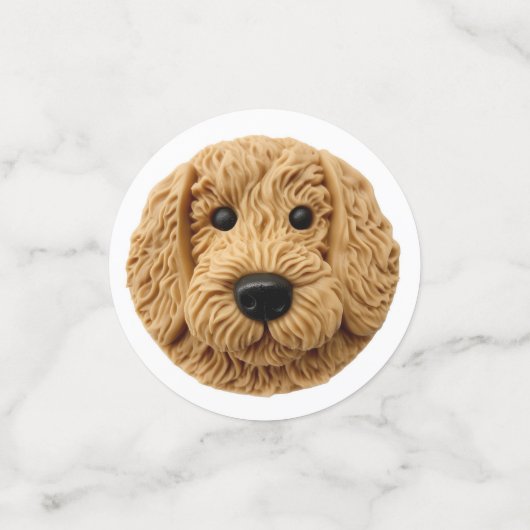 Goldendoodle Dog 3D geïnspireerd Confetti (Kleine voorkant)