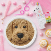 Goldendoodle Dog 3D geïnspireerd Papieren Bordje (Feest)