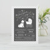 Goldendoodle Dog Baby shower Genderneutraal Kaart (Staand voorkant)