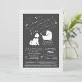 Goldendoodle Dog Baby shower Genderneutraal Kaart (Staand voorkant)