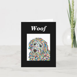 Goldendoodle Dog Blank Note Kaart