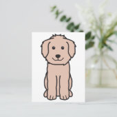 Goldendoodle Dog Cartoon Briefkaart (Staand voorkant)