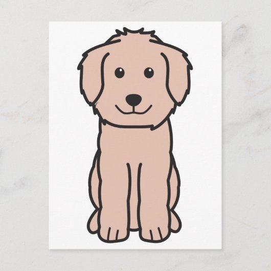 Goldendoodle Dog Cartoon Briefkaart (Voorkant)