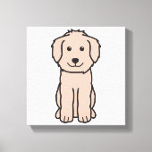 Goldendoodle Dog Cartoon Canvas Afdruk (Voorkant)