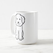 Goldendoodle Dog Cartoon Koffiemok (Voorkant links)