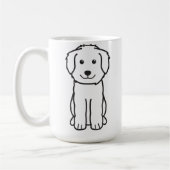 Goldendoodle Dog Cartoon Koffiemok (Links)