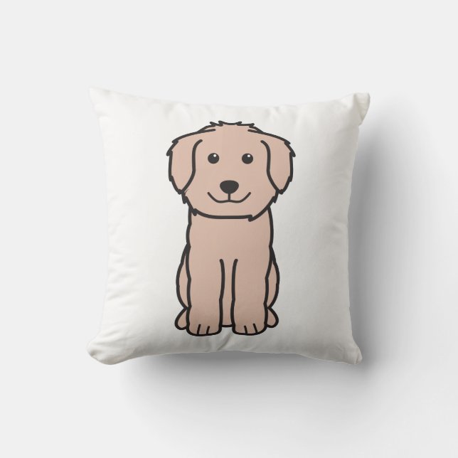 Goldendoodle Dog Cartoon Kussen (Voorkant)