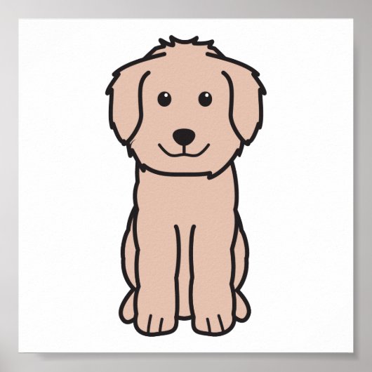 Goldendoodle Dog Cartoon Poster (Voorkant)