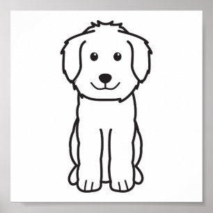 Goldendoodle Dog Cartoon Poster