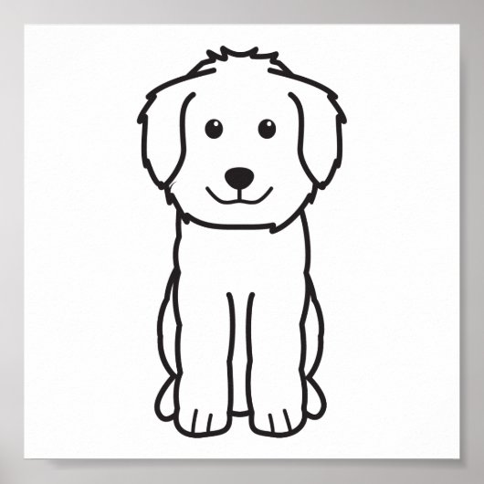 Goldendoodle Dog Cartoon Poster (Voorkant)