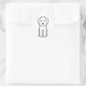 Goldendoodle Dog Cartoon Ronde Sticker (Tas)