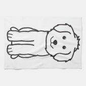 Goldendoodle Dog Cartoon Theedoek (Horizontaal)