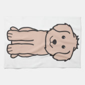 Goldendoodle Dog Cartoon Theedoek (Horizontaal)