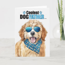 Goldendoodle Dog Coolest Dad Ever Vaderdag Feestdagen Kaart
