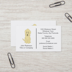 Goldendoodle Dog Design Boarding Kennels Visitekaartje