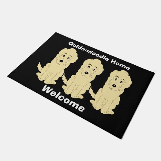 Goldendoodle Dog Design Doormat Deurmat (Schuin)