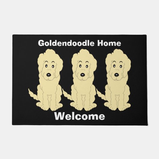 Goldendoodle Dog Design Doormat Deurmat (Voorkant)