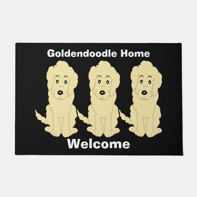 Goldendoodle Dog Design Doormat Deurmat (Voorkant)