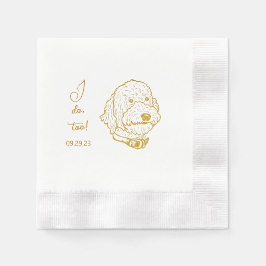 Goldendoodle Dog gepersonaliseerd doe ik ook Servet (Voorkant)