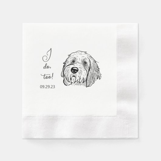 Goldendoodle Dog gepersonaliseerd doe ik ook Servet (Voorkant)