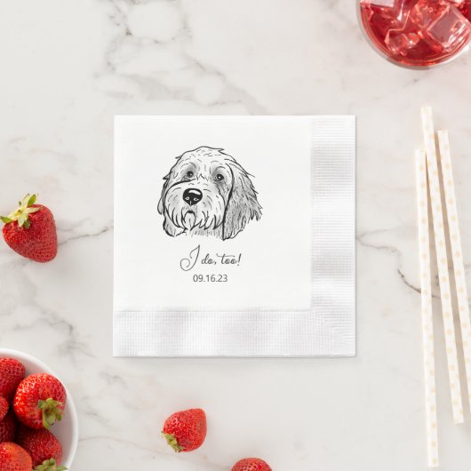 Goldendoodle Dog gepersonaliseerd Ik doe ook serve Servet (Insitu)