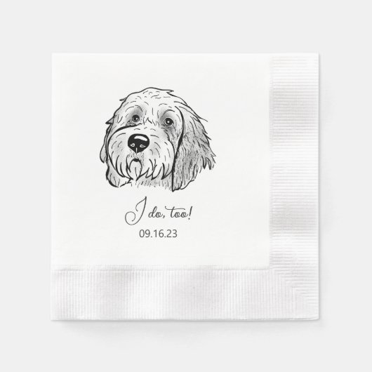 Goldendoodle Dog gepersonaliseerd Ik doe ook serve Servet (Voorkant)