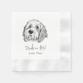 Goldendoodle Dog gepersonaliseerde Drink op mij Servet (Voorkant)