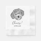 Goldendoodle Dog Gepersonaliseerde Drinken op Me N Servet (Voorkant)