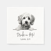 Goldendoodle Dog gepersonaliseerde Drinken op mij Servet (Voorkant)