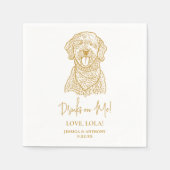 Goldendoodle Dog Gepersonaliseerde Drinken op Mij Servet (Voorkant)