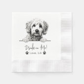 Goldendoodle Dog gepersonaliseerde Drinken op mij Servet (Voorkant)