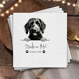 Goldendoodle Dog gepersonaliseerde Drinken op mij Servet