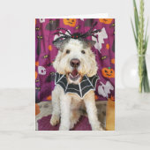 Goldendoodle dog Halloween Card Kaart (Voorkant)