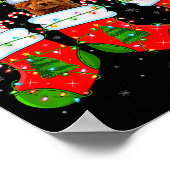 Goldendoodle Dog In Christmas Socks Funny Pet Dog Poster (Hoek)