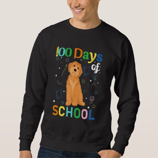 Goldendoodle Dog Lovers Teacher Student 100th Day  Trui (Voorkant)