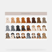 Goldendoodle dog mix acryl bord (Voorkant)