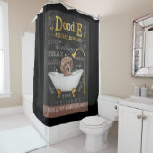 Goldendoodle Dog Natural Bath Soap Company Canvas Douchegordijn (In situ)