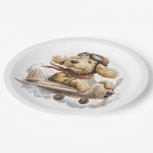 Goldendoodle Dog Pilot Airplane Papieren Bordje (Gekanteld)