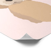 GoldenDoodle Dog Roze Kwekerij & Kinder Decor Post Poster (Hoek)