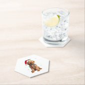 Goldendoodle Dog Tree Christmas Sweater Xmas Pet D Kartonnen Onderzetters (Insitu)