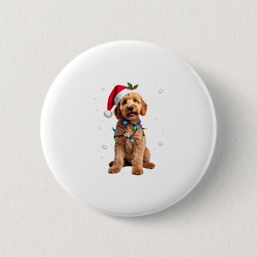 Goldendoodle Dog Tree Christmas Sweater Xmas Pet D Ronde Button 5,7 Cm (Voorkant)