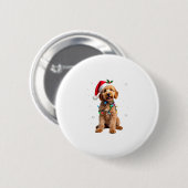Goldendoodle Dog Tree Christmas Sweater Xmas Pet D Ronde Button 5,7 Cm (Voorkant /achterkant)