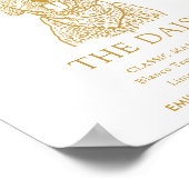 Goldendoodle Dog Trouwhandtekening Drink Teken Poster (Hoek)